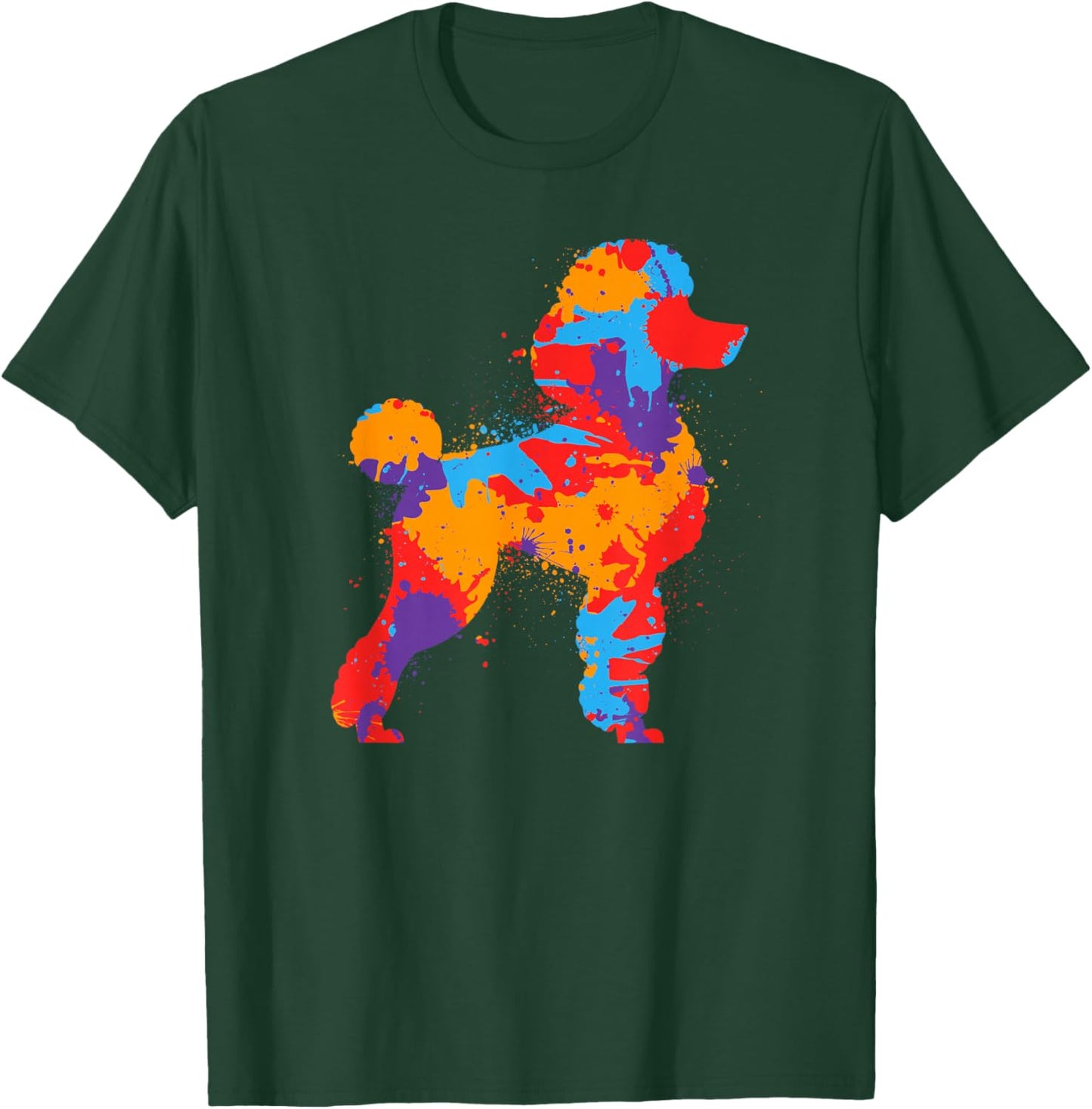 Poodle Dog Colorful Dogs Owner Girls Boys Poodles T-Shirt - T-Shirt | Forest