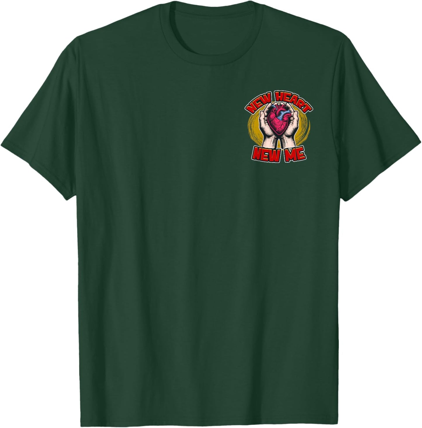 New Heart, New Me Transplant Survivor Minimalist T-Shirt - T-Shirt | Forest