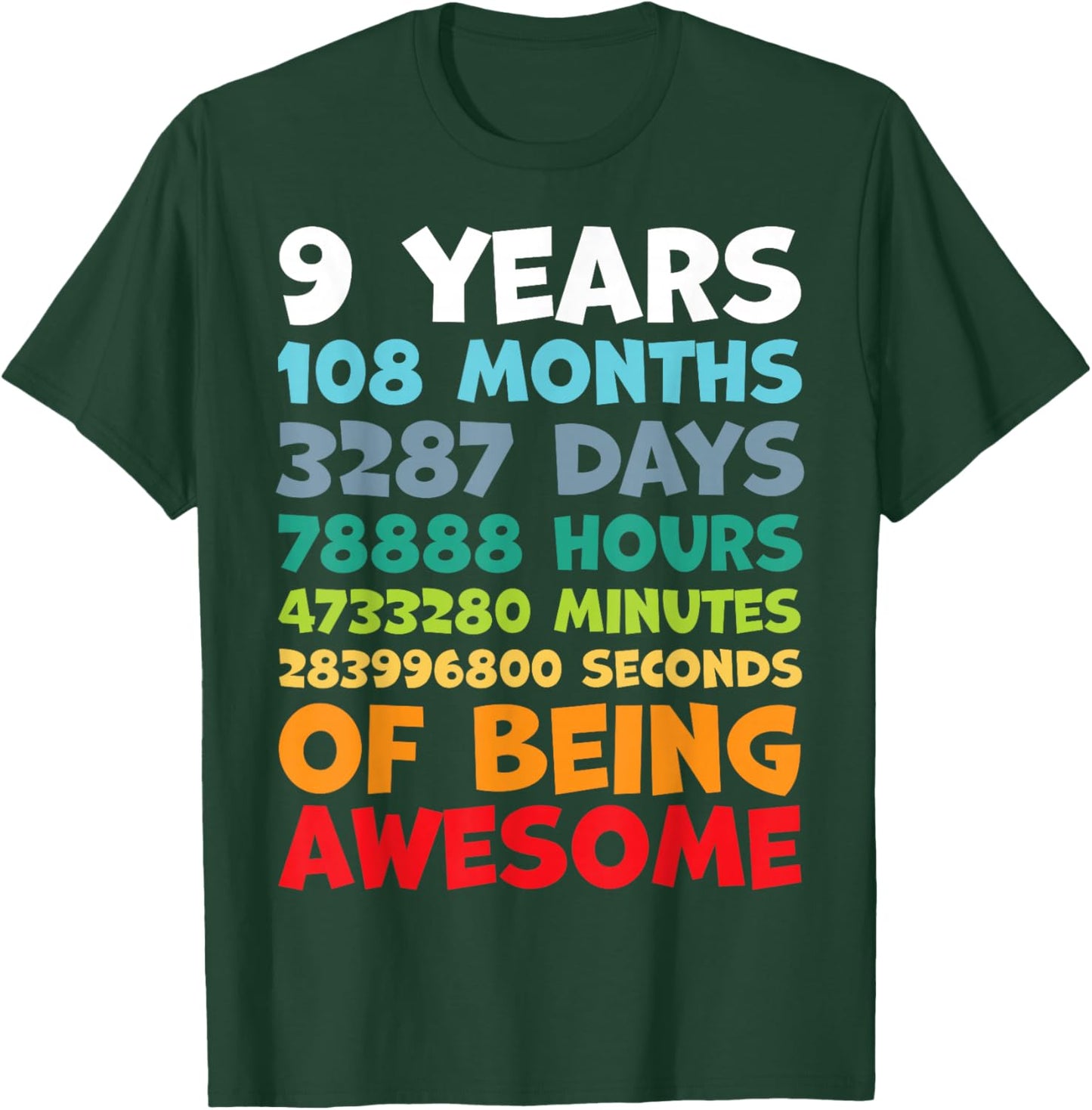 9 Year Old Bday Decorations Son Boy 9yr 9th Birthday T-Shirt - T-Shirt | Forest