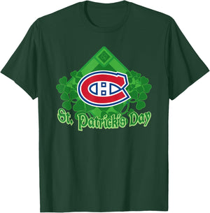 Montreal Canadiens St. Patrick's Day Black NHL Licensed T-Shirt - T-Shirt | Forest
