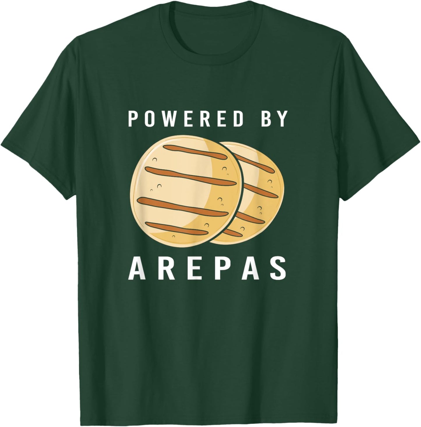 Venezuela Powered By Arepas Venezuelan Food T-Shirt - T-Shirt | Forest