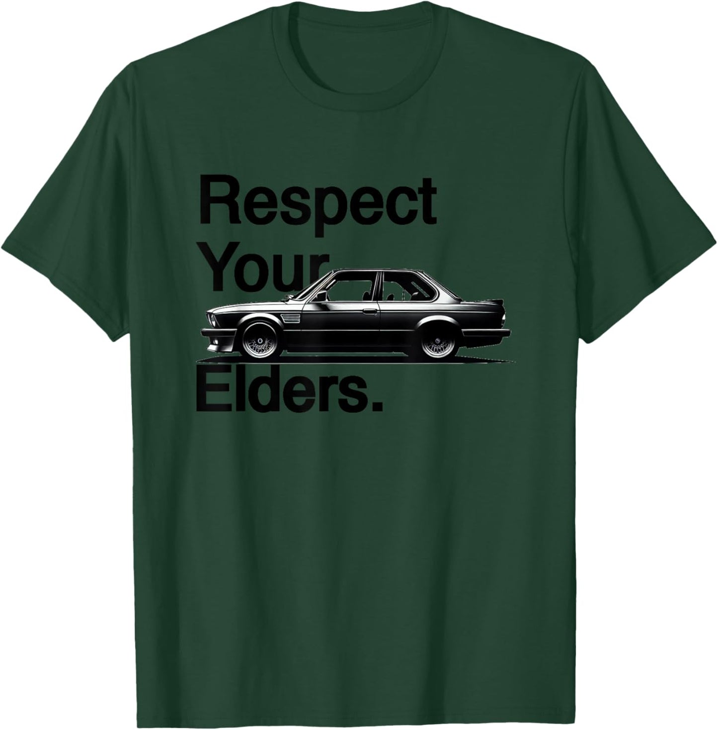 Respect Your Elders Vintage Euro E28 Coupe Concept T-Shirt - T-Shirt | Forest