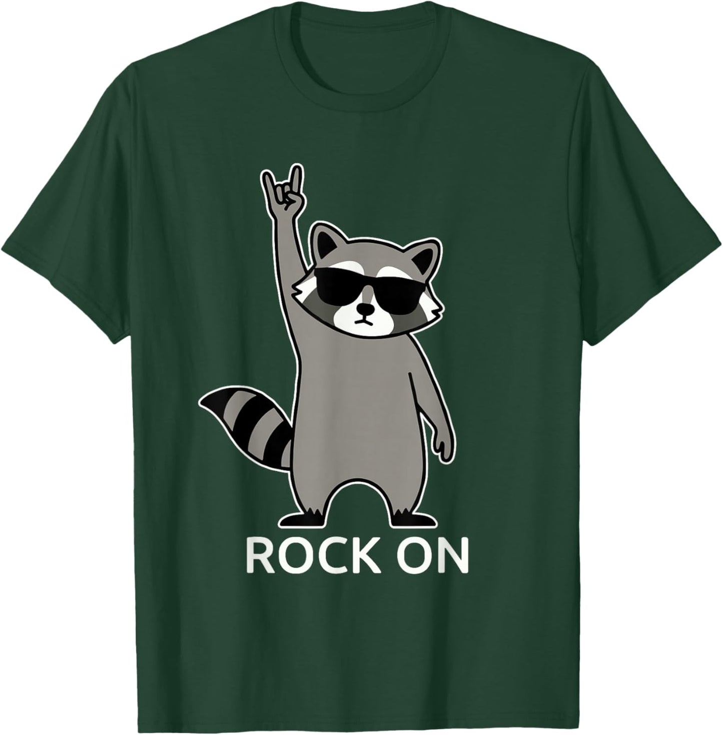 Raccoon Rock Music Band Concert Funny Raccoon T-Shirt - T-Shirt | Forest