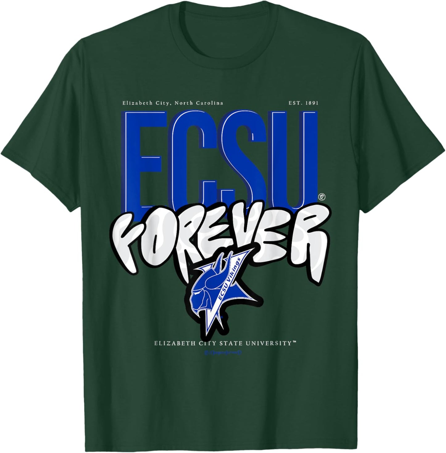 The Yard Essentials - Elizabeth City State - ECSU Forever T-Shirt - T-Shirt | Forest