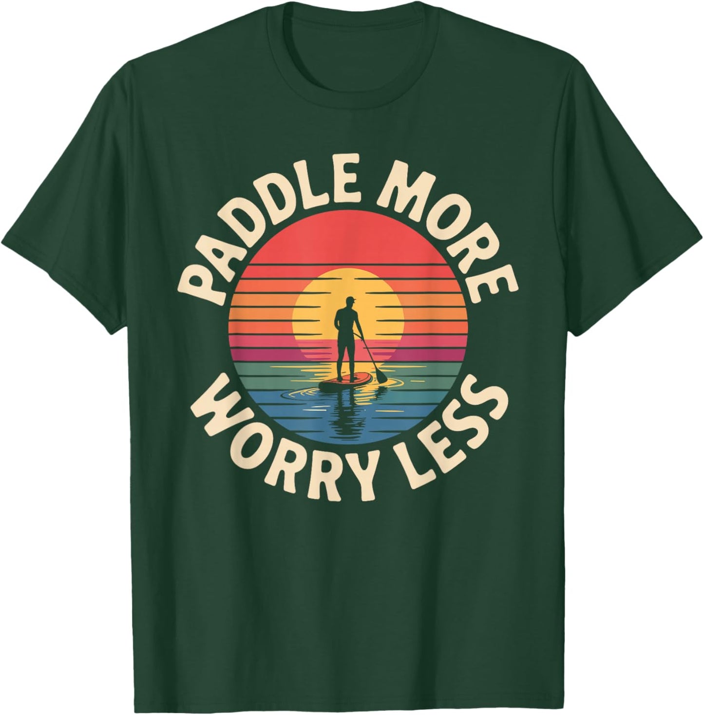Best Paddleboarding Art Women Standup Paddleboarding T-Shirt - T-Shirt | Forest