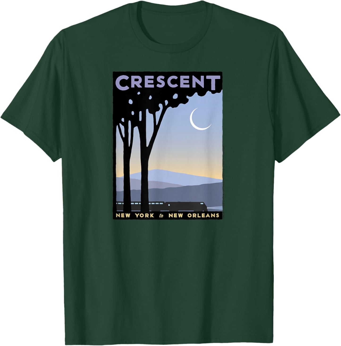 Crescent (NYC to New Orleans) T-Shirt - T-Shirt | Forest