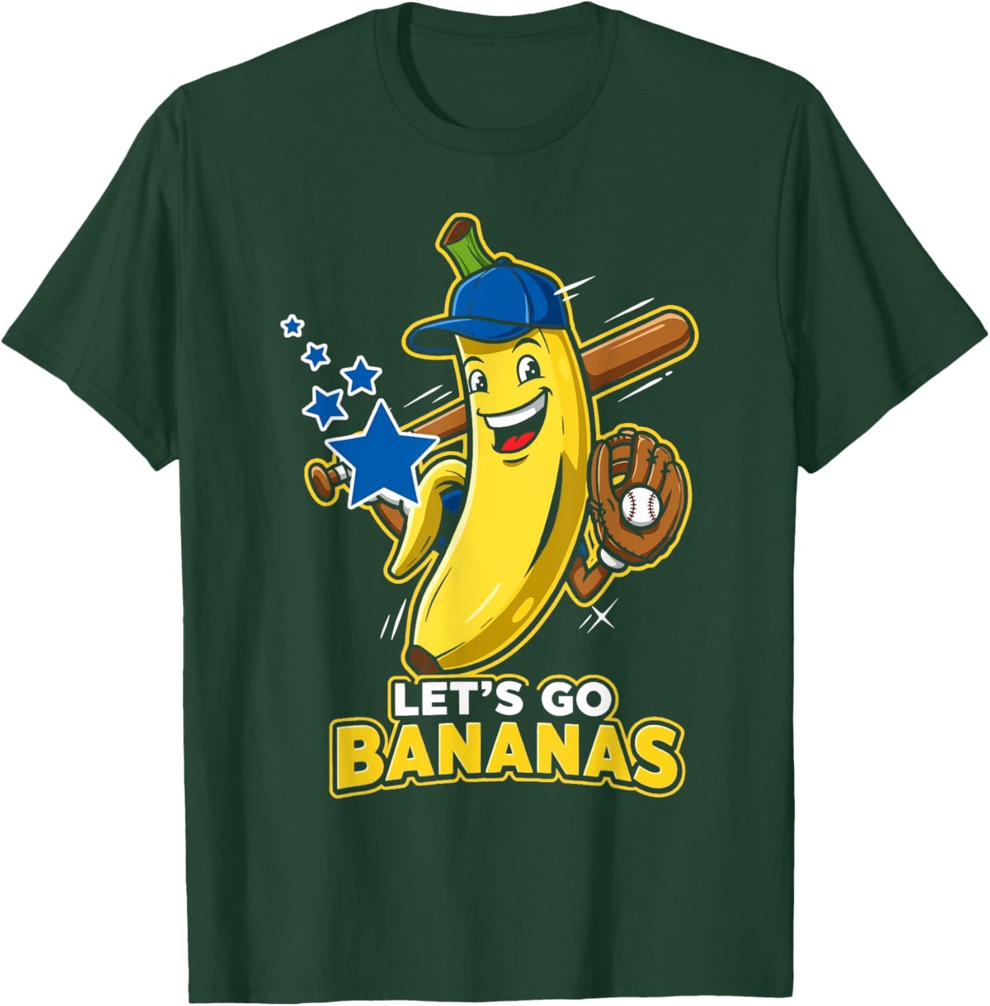 Funny Banana Shirts Gift Fruit Lovers Boys Lets Go Bananas T-Shirt - T-Shirt | Forest