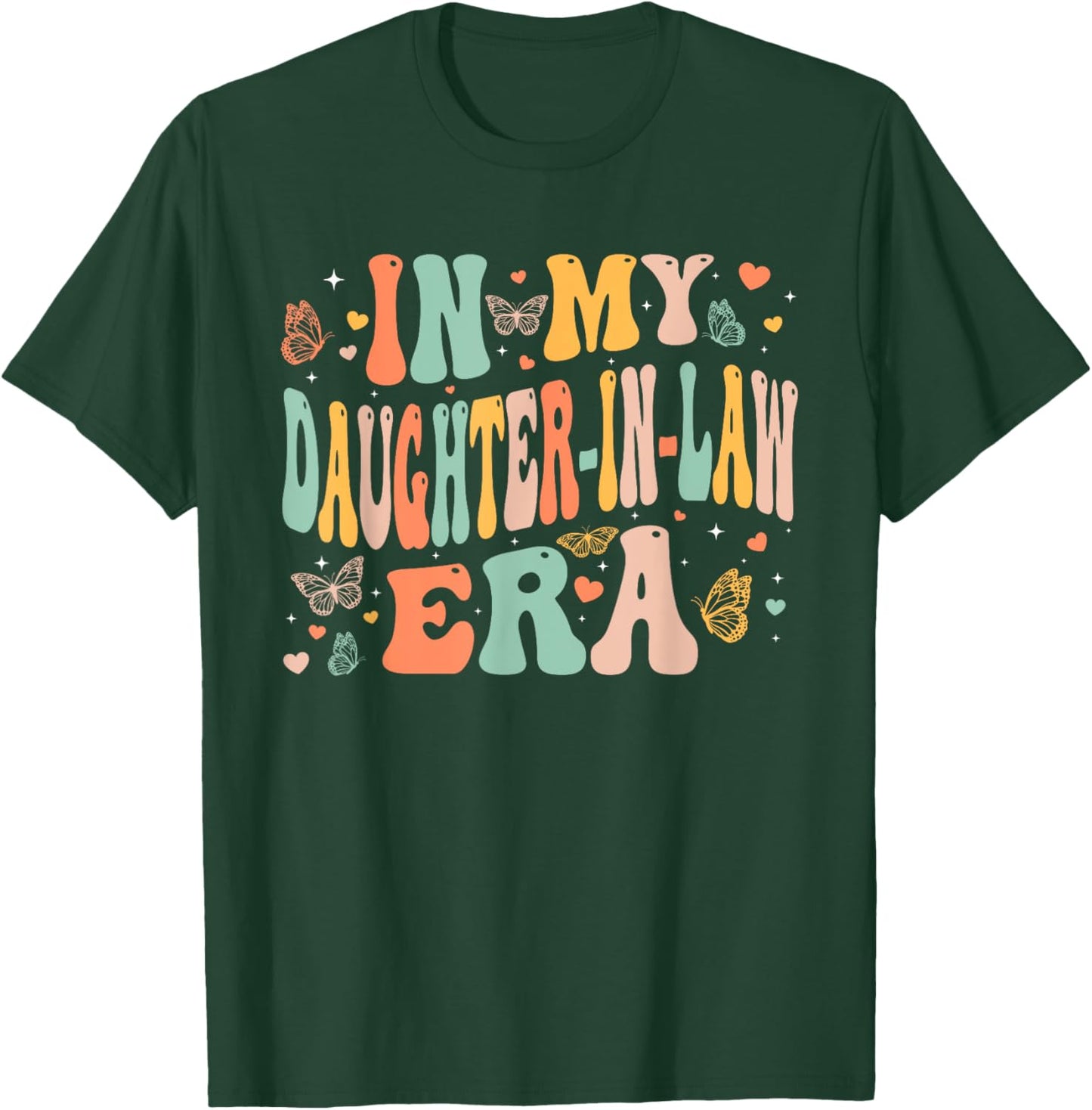 Retro Groovy In My Daughter-In-Law Era Mother's Day Girls T-Shirt - T-Shirt | Forest