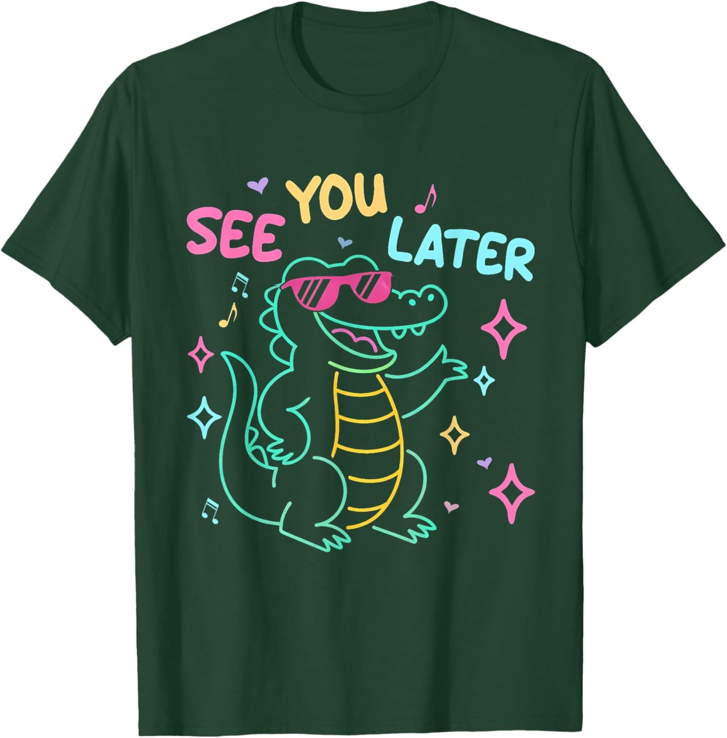 See You Later Alligator Teacher Summer Last Day of School T-Shirt - T-Shirt | Forest
