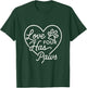 Love Has Four Paws Cute Dog Paw Heart Pet Lover T-Shirt - T-Shirt | Forest