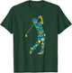 Golf Player Menorah Dreidel Jewish Hanukkah Kids T-Shirt - T-Shirt | Forest
