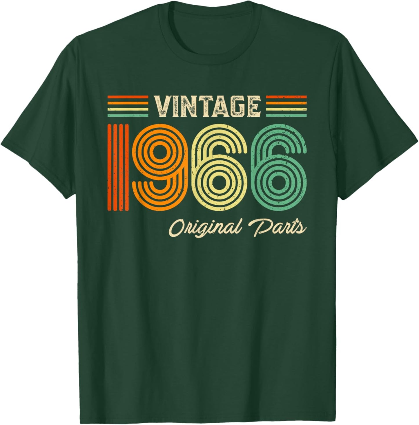 Vintage 1966 Original Parts Birthday 1966 Men Women Vintage T-Shirt - T-Shirt | Forest