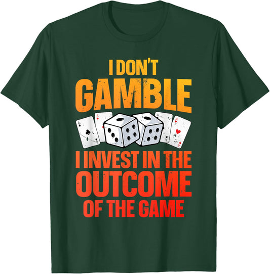 Funny Gambling Art Women Casino Poker Player Gambler T-Shirt - T-Shirt | Forest
