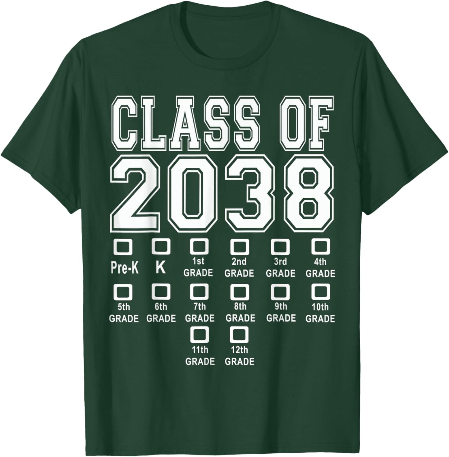 Class of 2038 grow with me T-Shirt - T-Shirt | Forest
