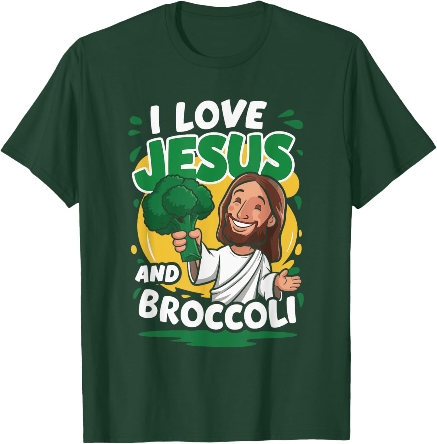 I Love Jesus And Broccoli T-Shirt - T-Shirt | Forest