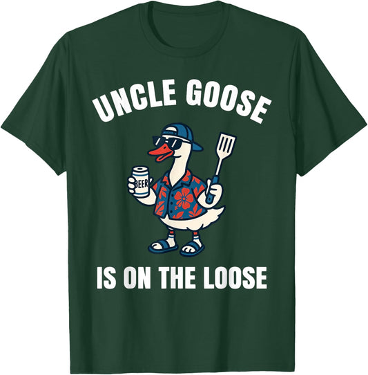 Goose is On The Loose Meme Funny Uncle Family Matching Party T-Shirt - T-Shirt | Forest