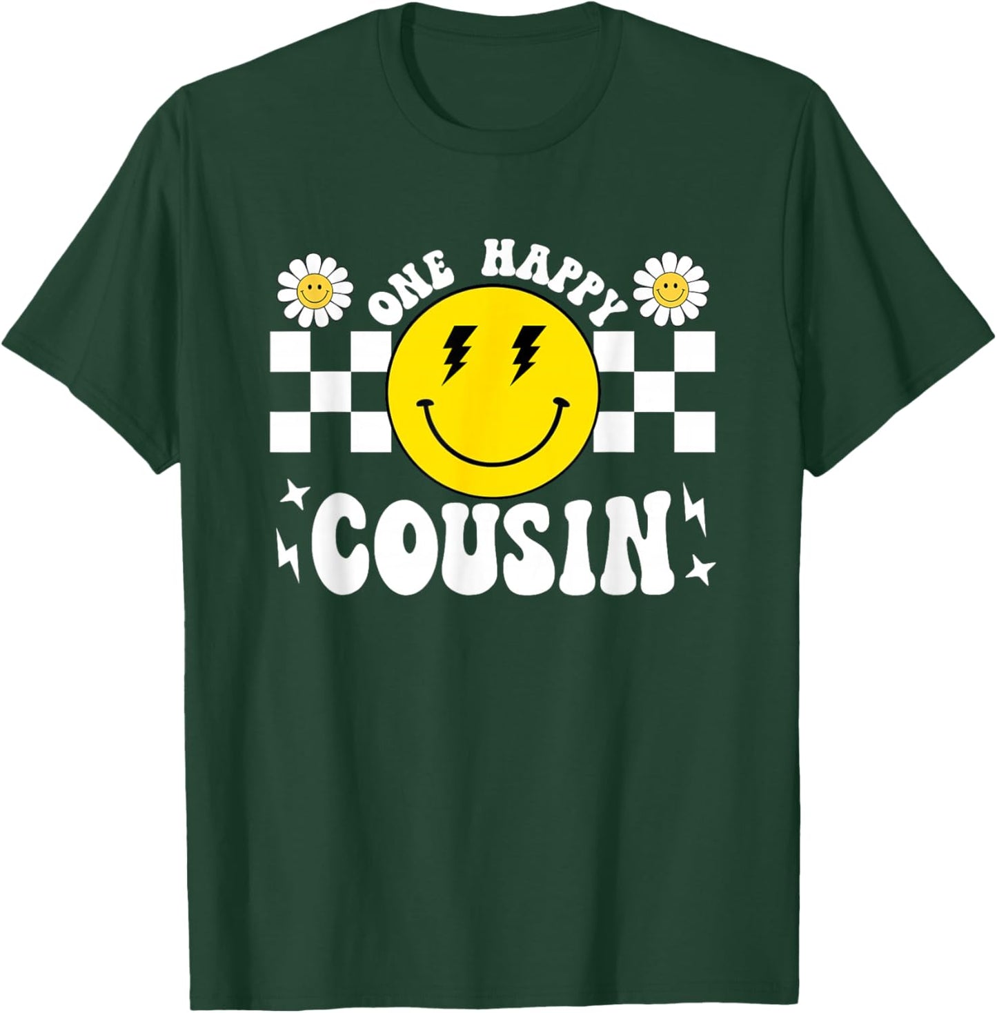 One Happy Dude Cousin 1st Birthday Family Matching T-Shirt - T-Shirt | Forest