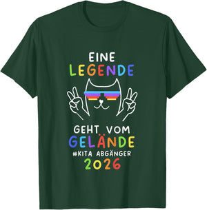 Kinder Kita Abgänger 2026 Kindergarten Geschafft T-Shirt - T-Shirt | Forest
