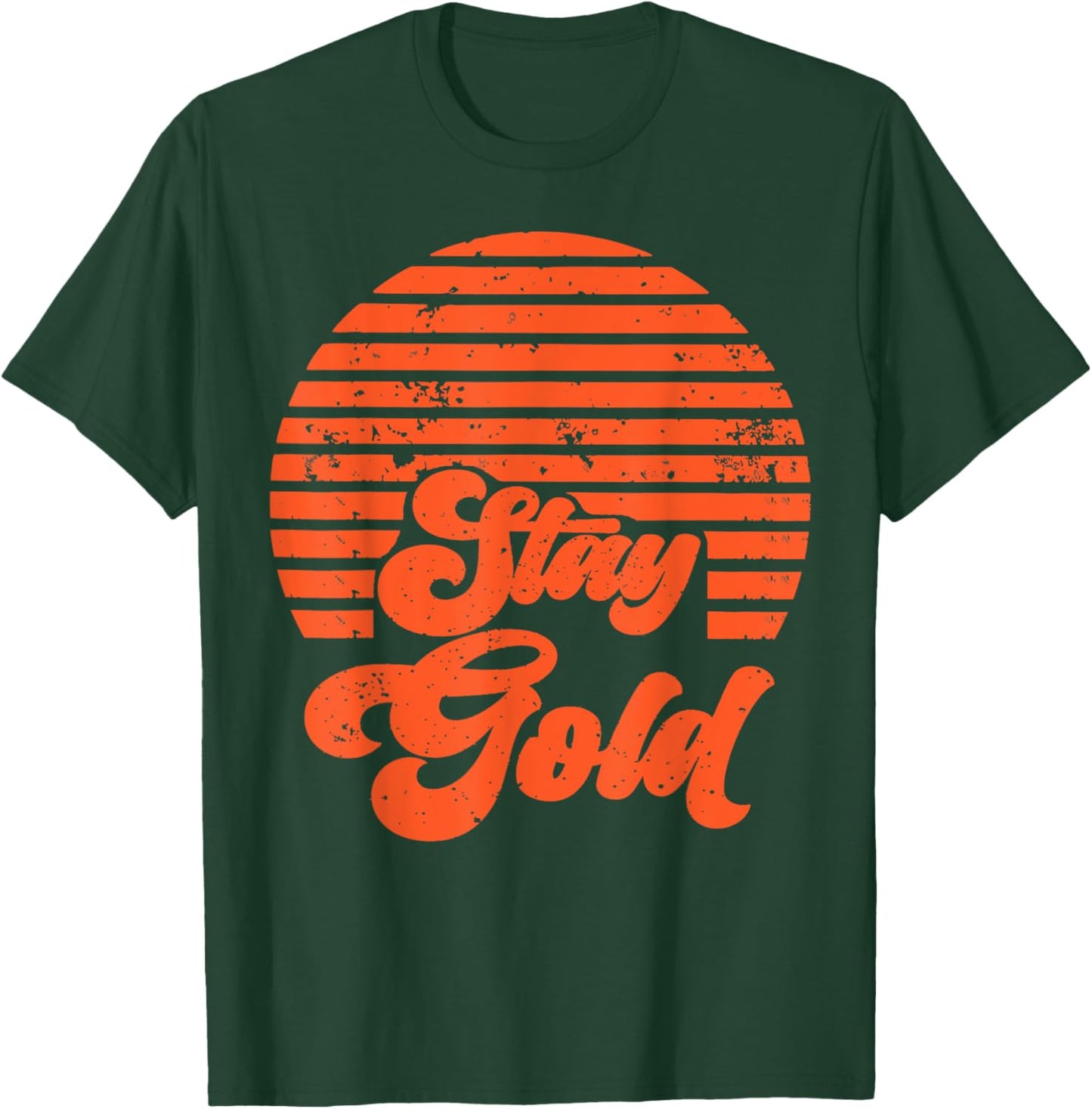 Stay Gold Vintage 80s Retro Men Women T-Shirt - T-Shirt | Forest