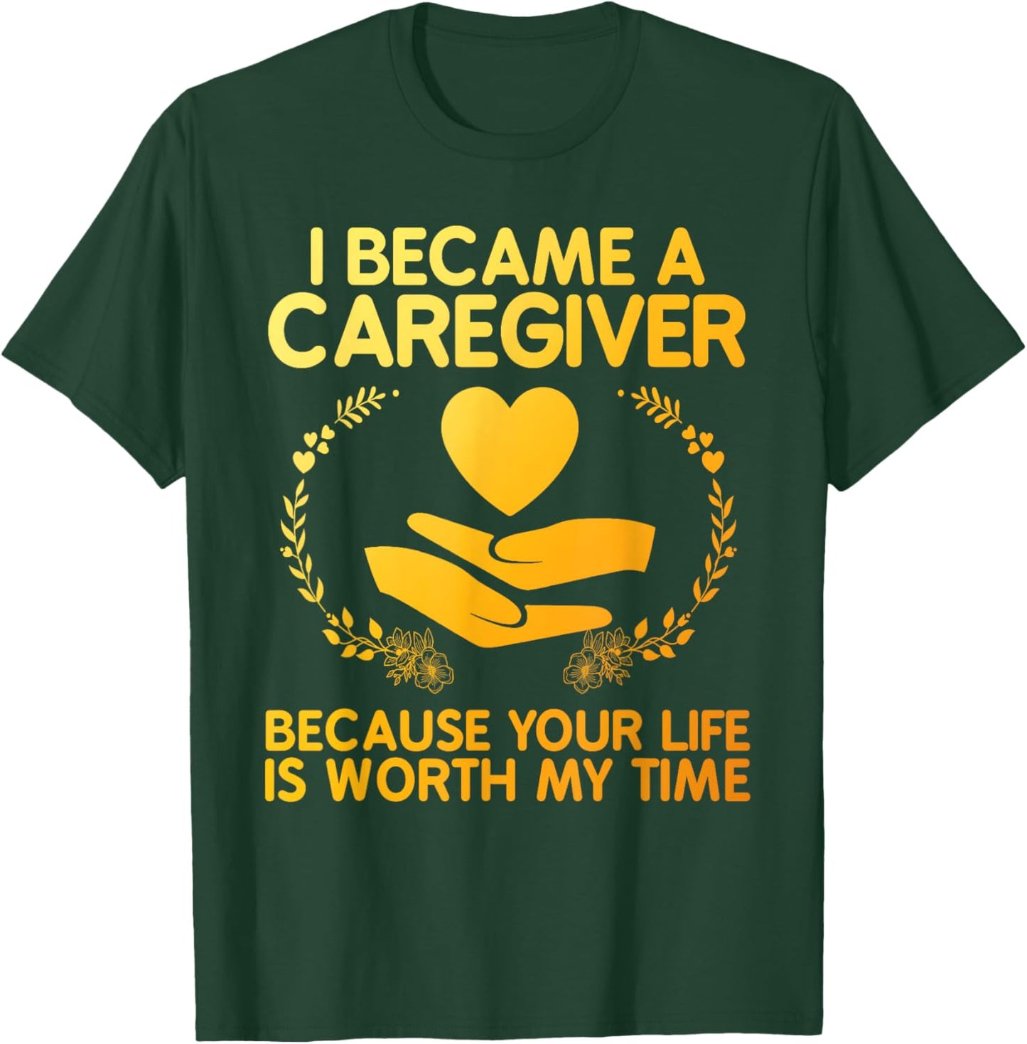 Caregiver Art Women Medical Health Worker Caregiver T-Shirt - T-Shirt | Forest