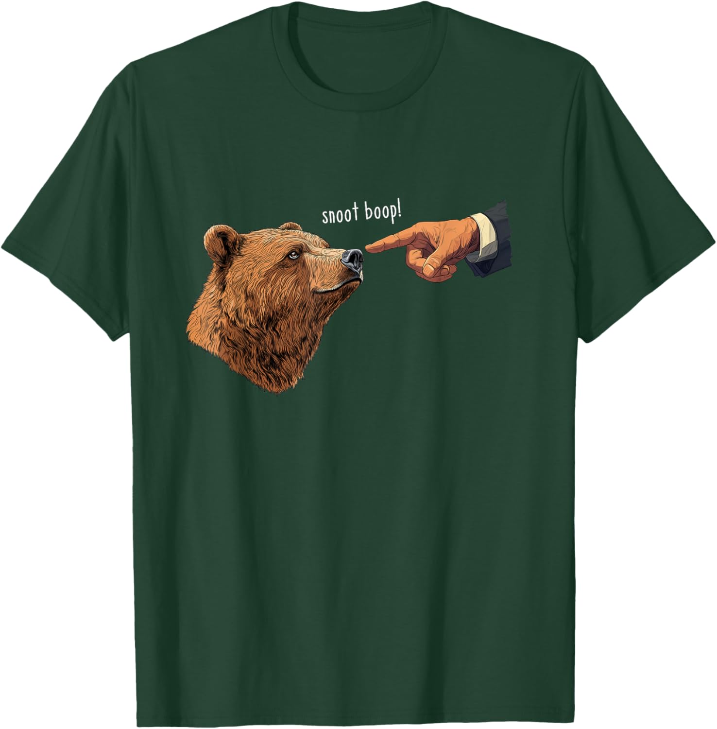 Snoot Boop Bear Funny and Kids T-Shirt - T-Shirt | Forest
