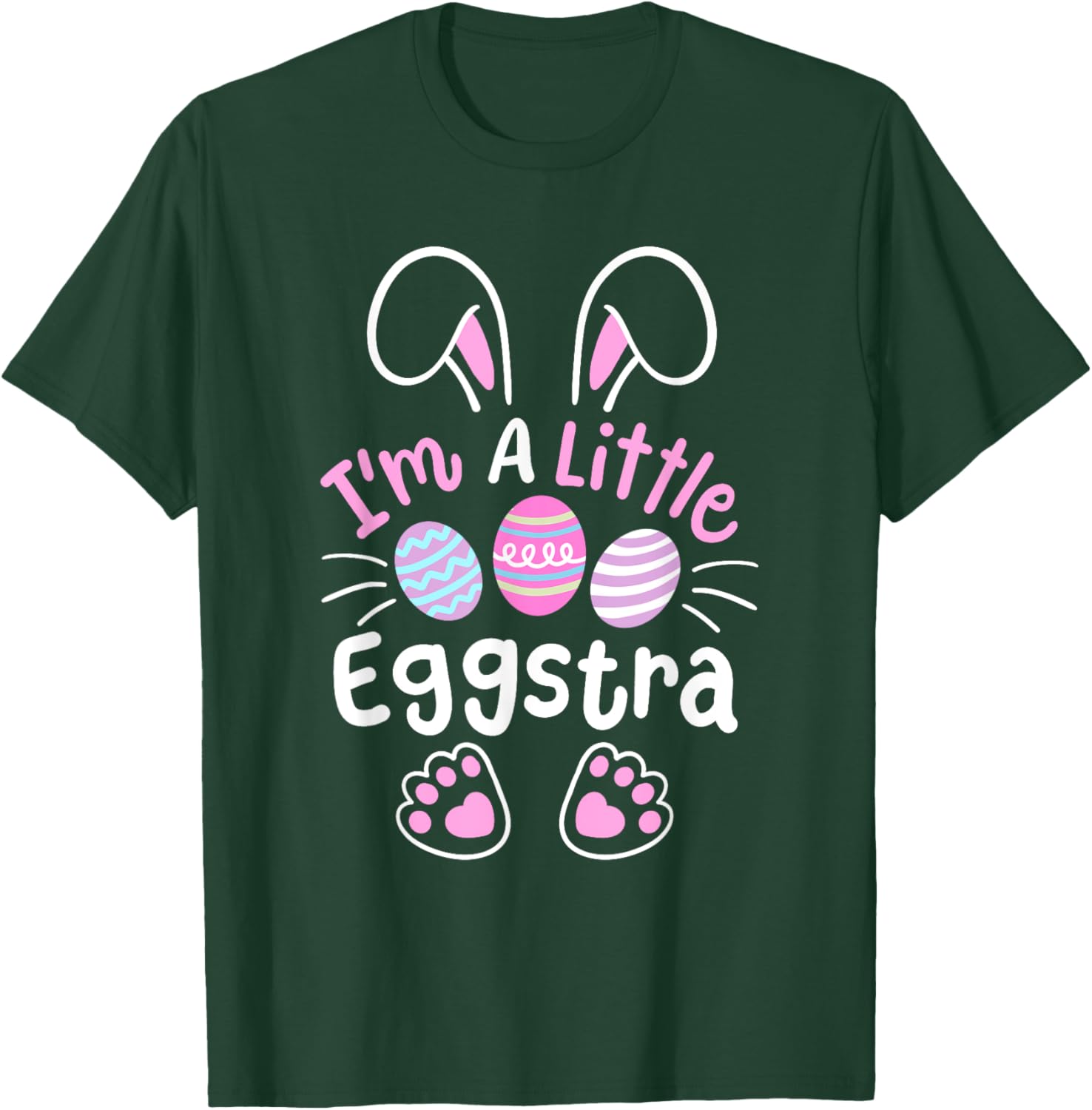 Im A Little Eggstra Funny Easter Egg Hunting Boys Girls Kids T-Shirt - T-Shirt | Forest