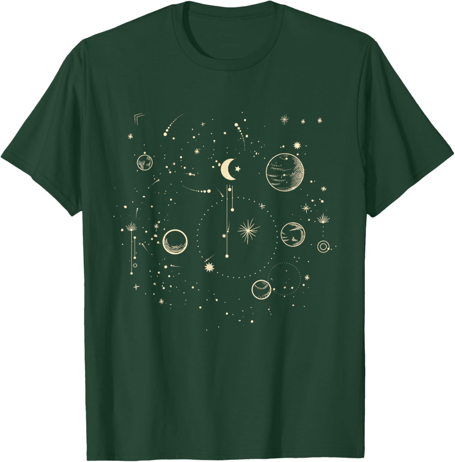 Astronomy Stars Sun Moon Planets Astronaut Cosmonauts Gift T-Shirt - T-Shirt | Forest