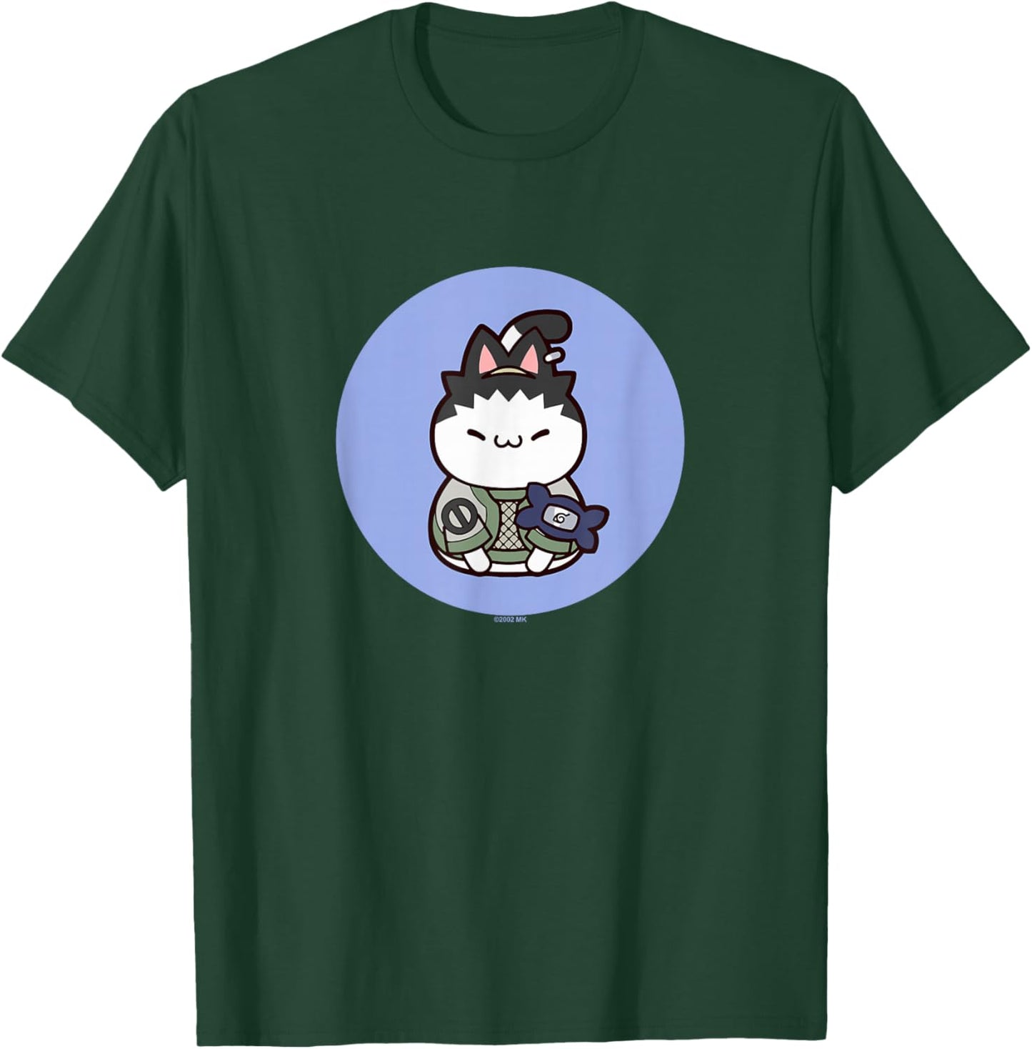 Nyaruto Cute Shikamaru Nara Cat Circle Big Chest Portrait T-Shirt - T-Shirt | Forest