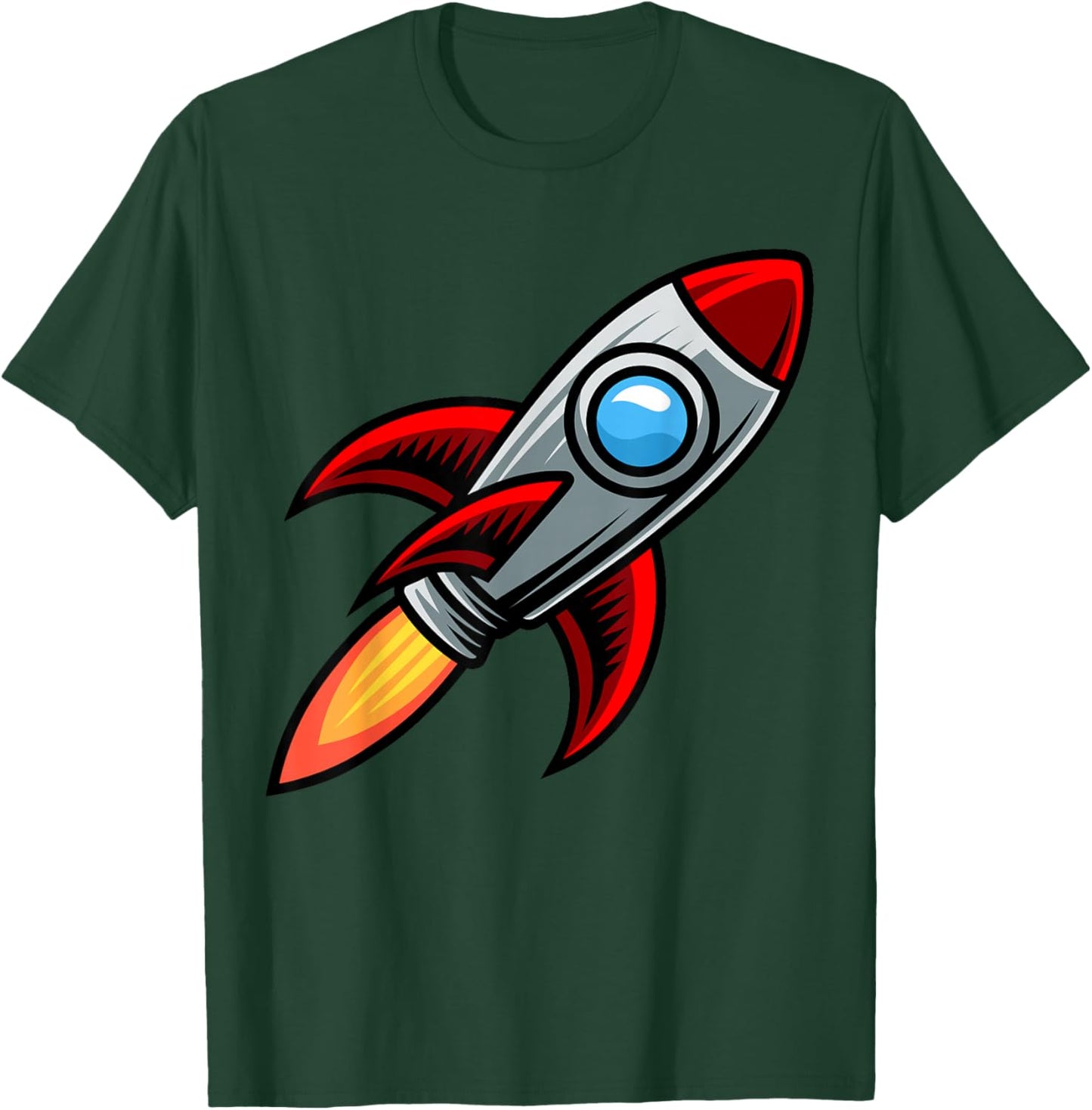 Cartoon Rocket Space Ship T-Shirt - T-Shirt | Forest