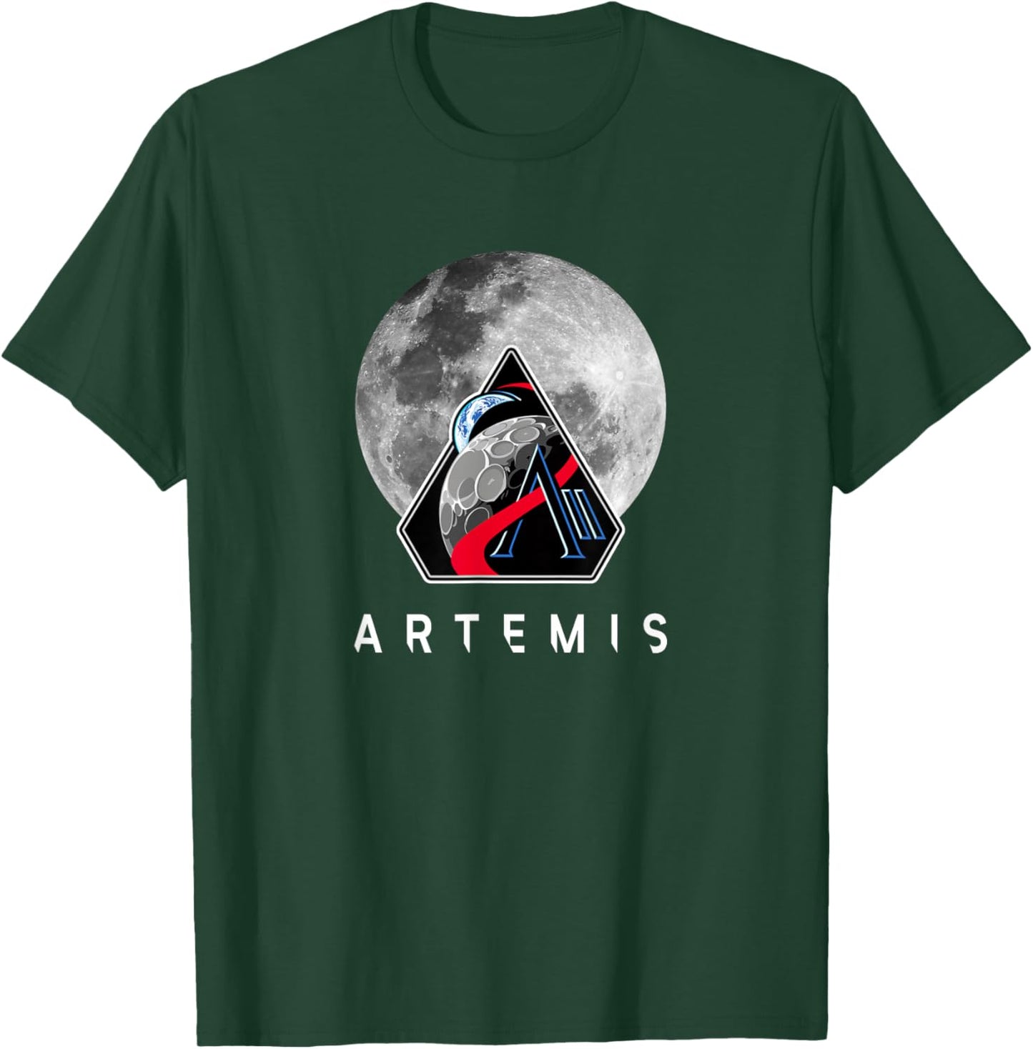 NASA Artemis II Mission Moon T-Shirt - T-Shirt | Forest