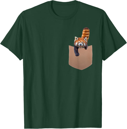 Red Panda Shirt - Cute Red Panda in Pocket - Men Women Kids T-Shirt - T-Shirt | Forest