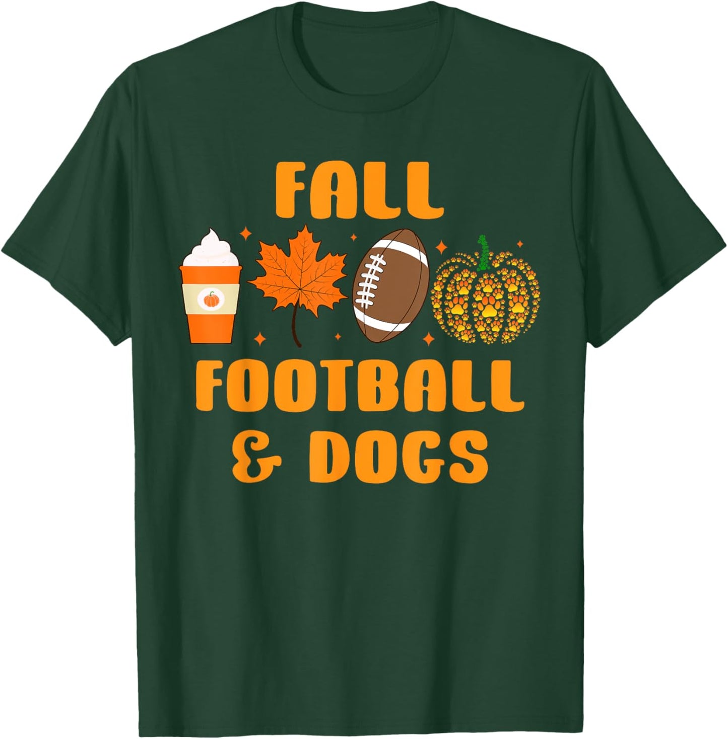 Fall Football and Dogs Shirt,Game Day Fall Football Dog Mom T-Shirt - T-Shirt | Forest