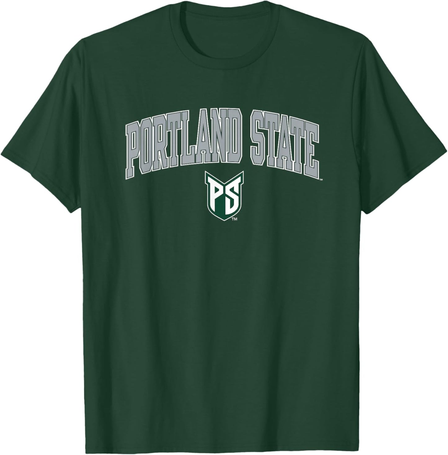 Portland State Vikings Arch Over Green Officially Licensed T-Shirt - T-Shirt | Forest