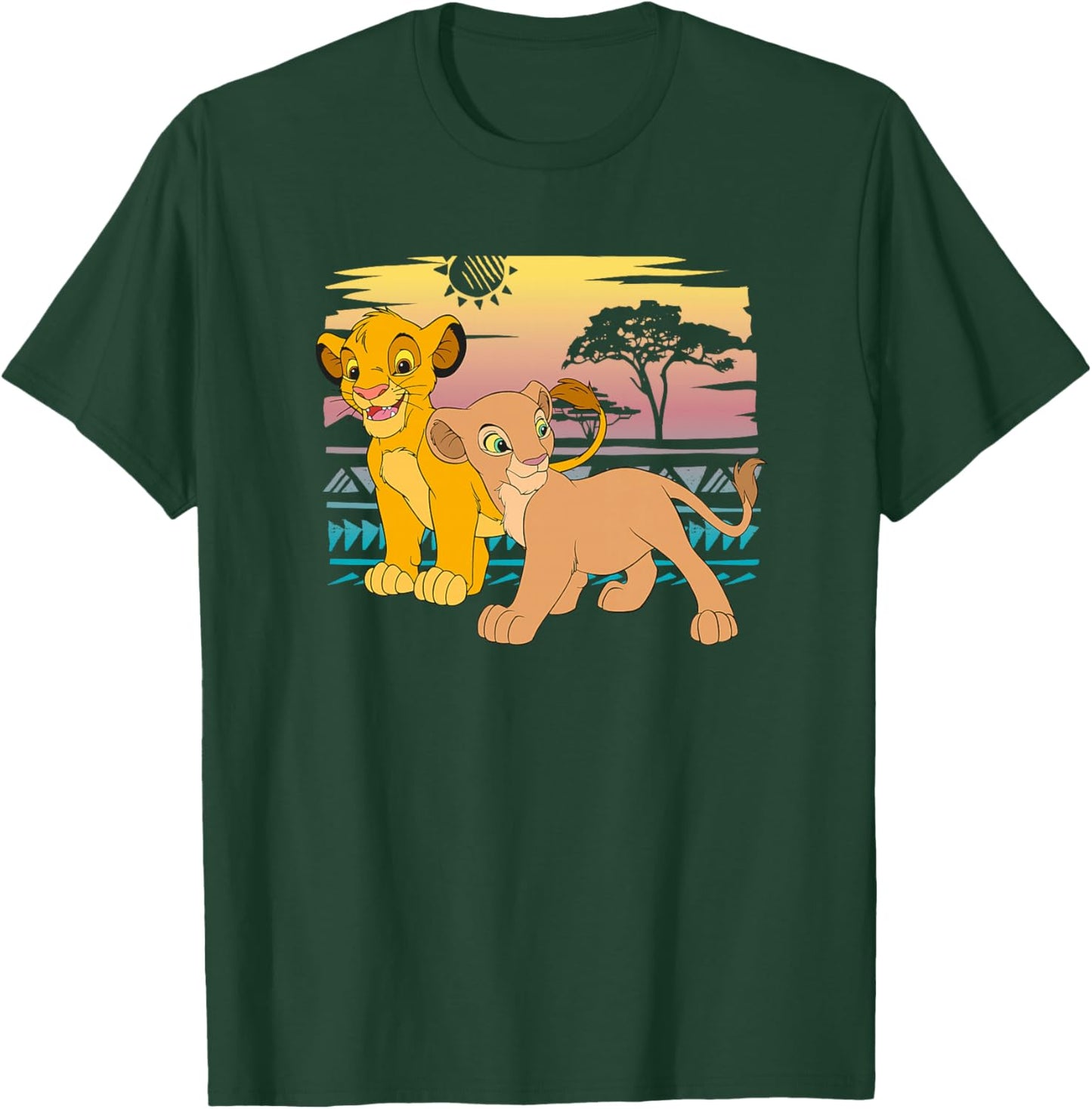 Disney Le Roi Lion Young Simba Nala 90s haut de gamme T-Shirt - T-Shirt | Forest