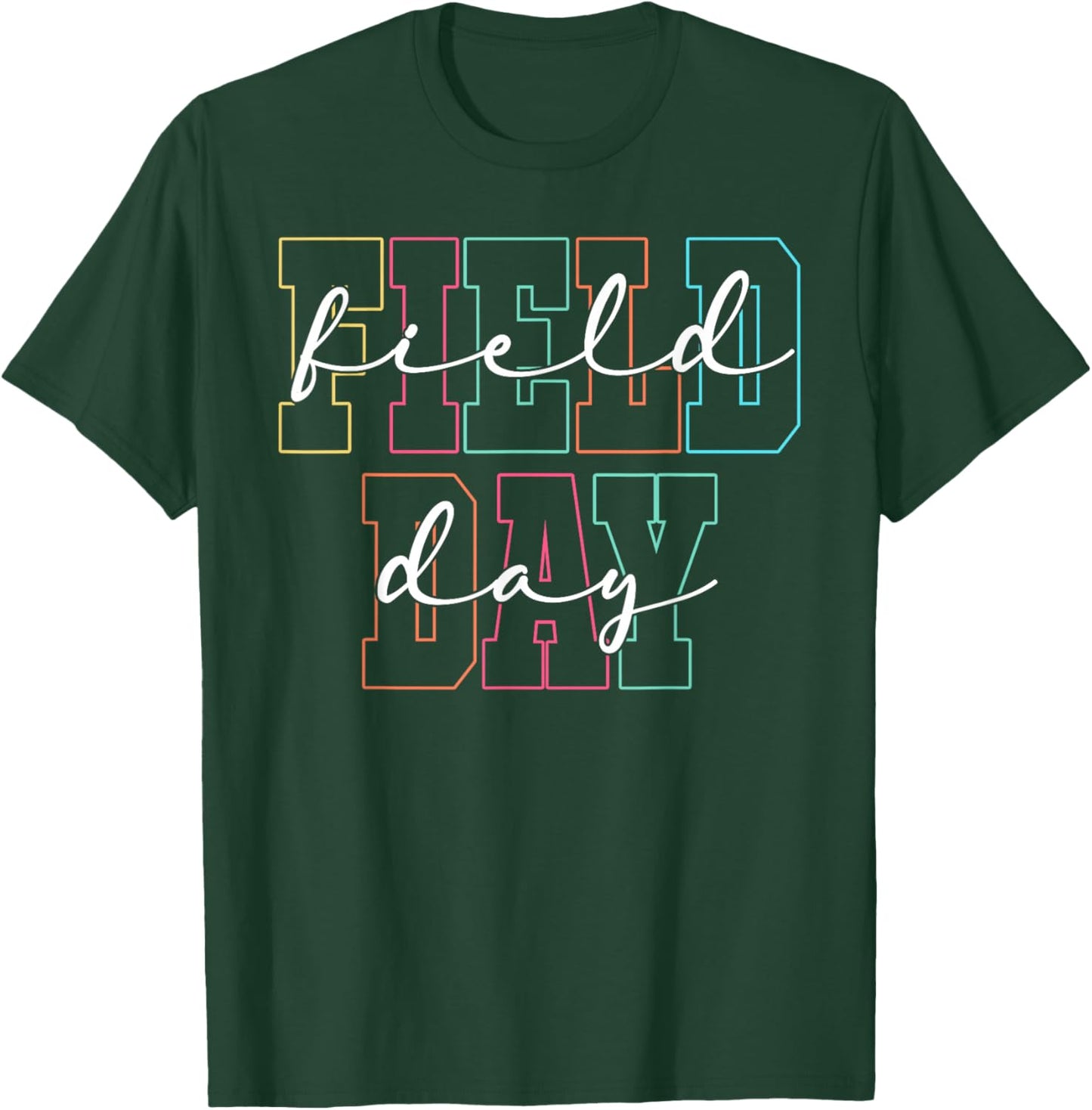 Happy Field Day Group Matching Teacher Boy Girl Kid T-Shirt - T-Shirt | Forest