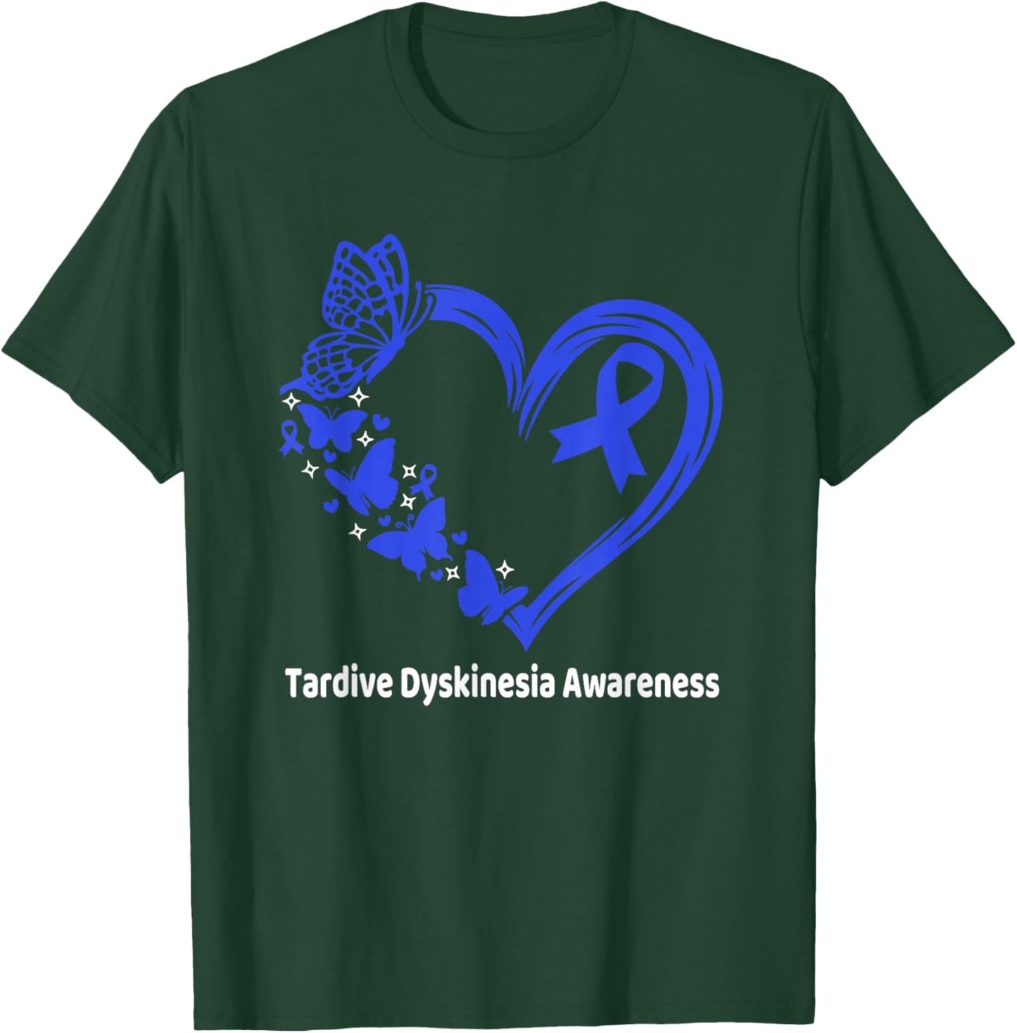 Tardive Dyskinesia Awareness Heart Butterfly T-Shirt - T-Shirt | Forest