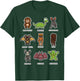 Bigfoot Ness Mothman Wendigo Monsters Retro 8-Bit Cryptid T-Shirt - T-Shirt | Forest