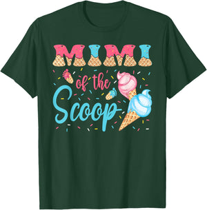 Mimi Of The Scoop Ice Cream Gender Reveal Baby Shower T-Shirt - T-Shirt | Forest