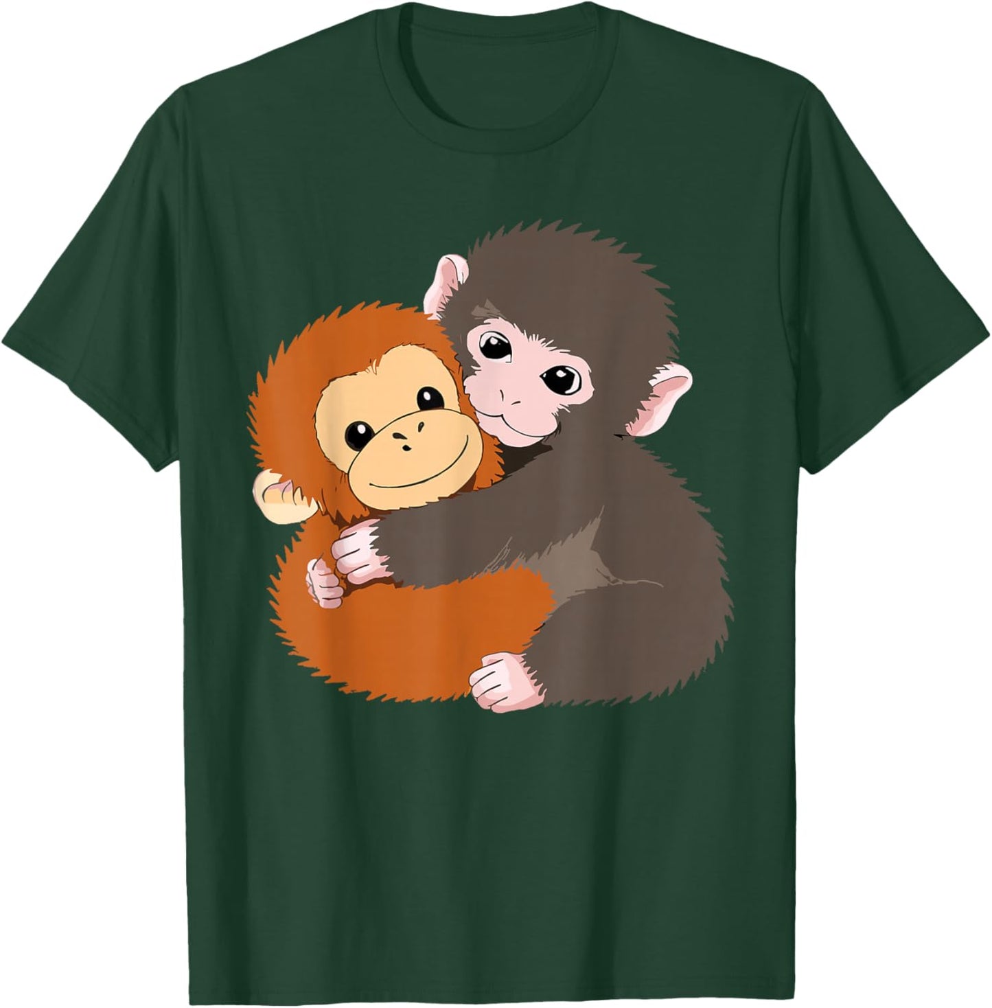Monkey Punch Baby Cute Graphic T-Shirt - T-Shirt | Forest