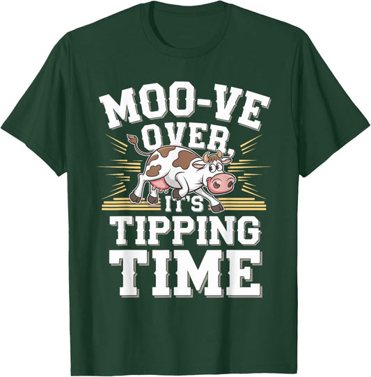 Funny Cow Tipping Joke Country Life Prank T-Shirt - T-Shirt | Forest