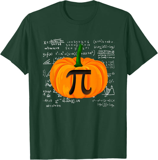 Pumpkin Pie Math Funny Halloween Thanksgiving Pi Day T-Shirt - T-Shirt | Forest