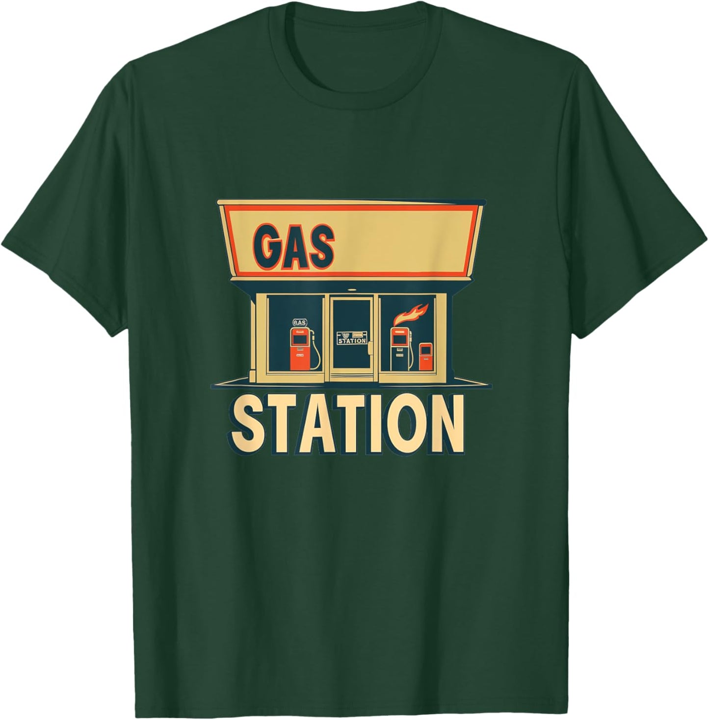 Cool Gas Station Outfit for Petrol Station and Gasoline Fans T-Shirt - T-Shirt | Forest