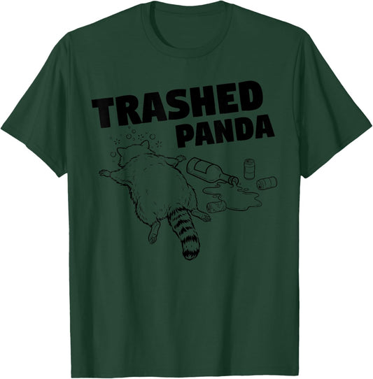 Trashed Panda Funny Drunk Racoon T-Shirt - T-Shirt | Forest
