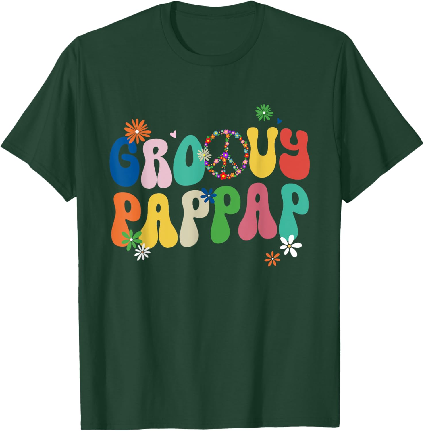 Retro Groovy Pap Pap Gifts For Father's Day Dad Grandpa Men T-Shirt - T-Shirt | Forest