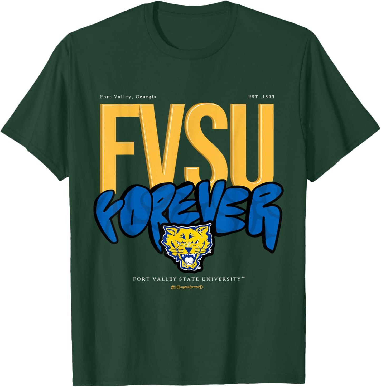 The Yard Essentials - Fort Valley State - FVSU Forever Blue T-Shirt - T-Shirt | Forest