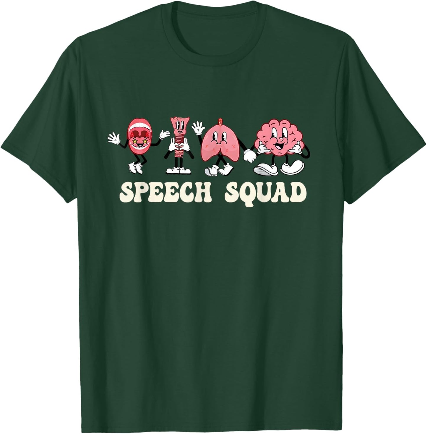 Funny Speech Language Pathologist Speech Squad Therapy T-Shirt - T-Shirt | Forest