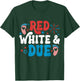 Red White and Due 4th Of July Pregnancy Announcement Women T-Shirt - T-Shirt | Forest