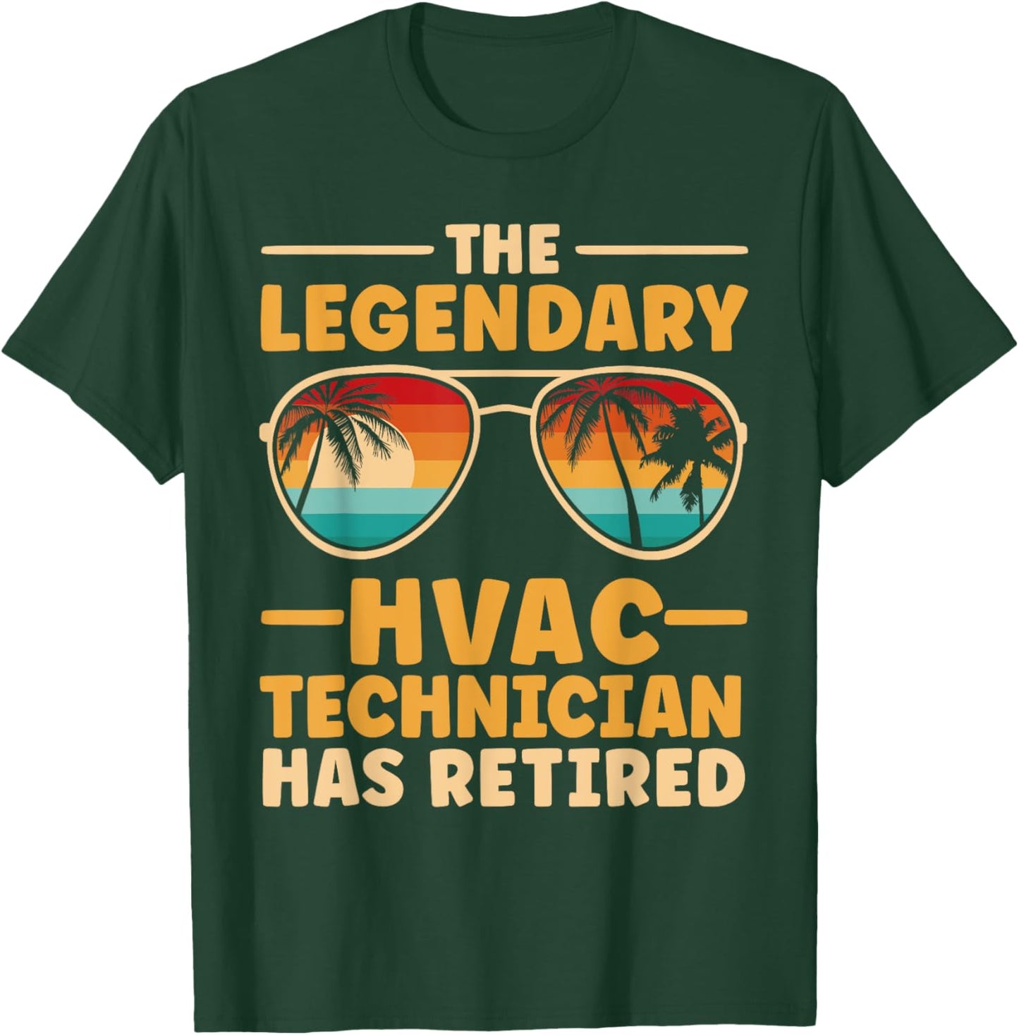 Retired HVAC Technician Retirement T-Shirt - T-Shirt | Forest