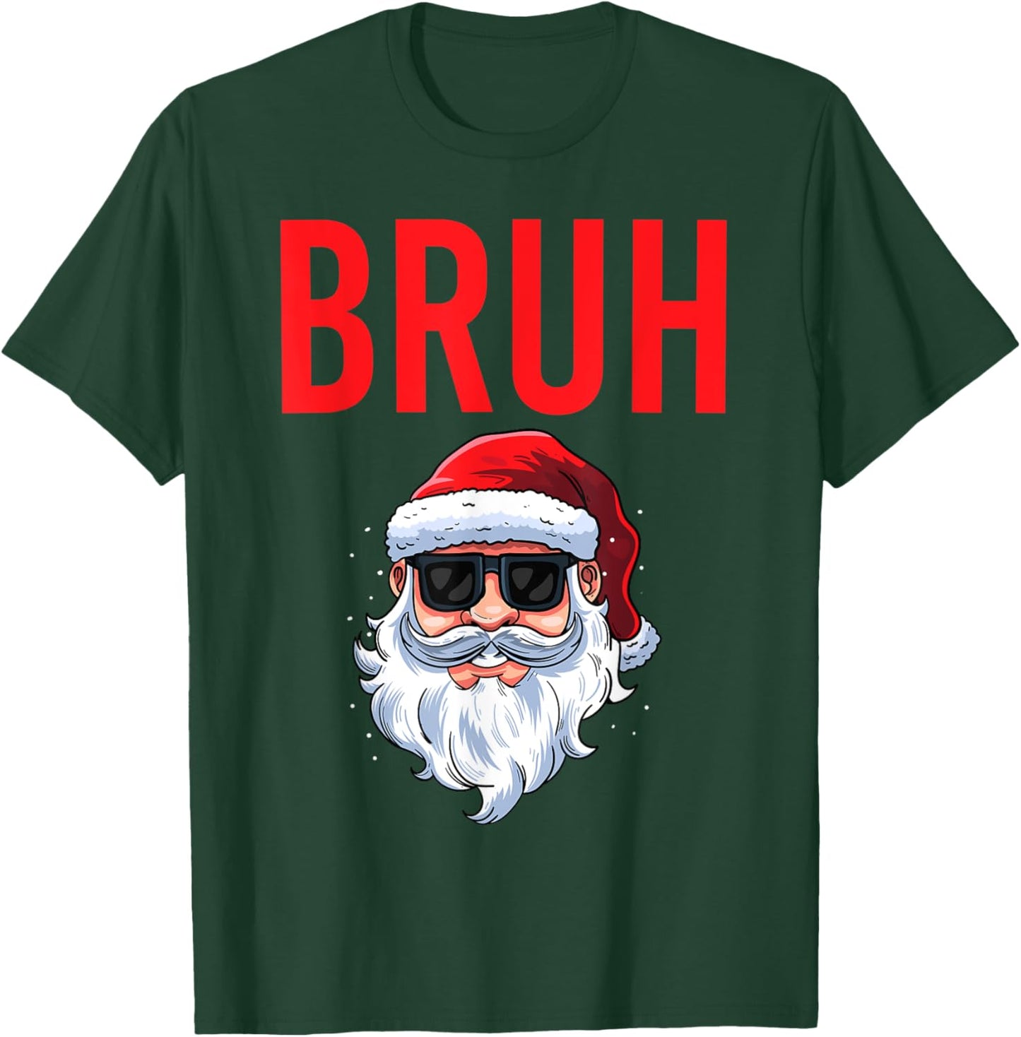 Merry Christmas Bruh Meme Funny Saying for Brother Boys Men T-Shirt - T-Shirt | Forest
