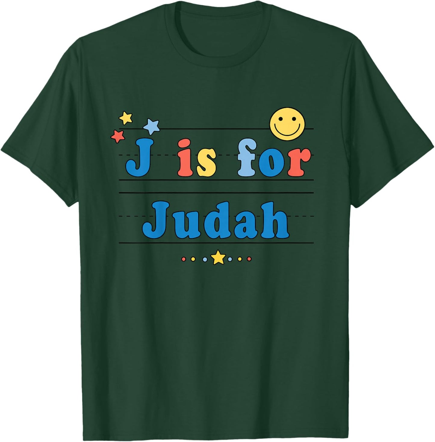 Kids Judah Name Shirt Alphabet J is for Judah T-Shirt - T-Shirt | Forest